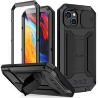 Dustproof metal case iPhone 14 – Black