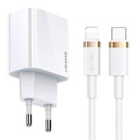 USAMS USB-C naar Lightning – 20W Snellader – Kabel en Stekker – 1.2m