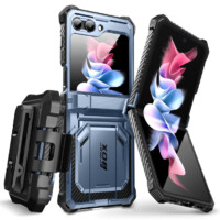 Armorbox Galaxy Z Flip5 case with screen protector – Blue