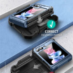 Armorbox Galaxy Z Flip5 case with screen protector - Blue - Image 8