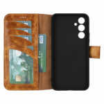 Solidenz Moda Book Samsung A54 genuine leather case - Light Brown - Image 3