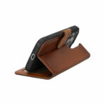 Solidenz Moda Book iPhone 13 Pro genuine leather case - Brown - Image 4