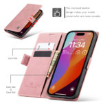 Solidenz Urban Book iPhone 15 Pro hoesje - Roze - Afbeelding 6