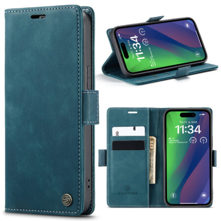 Solidenz Urban Book iPhone 15 Plus case – Blue