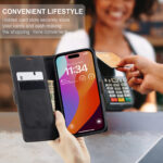 Solidenz Urban Book iPhone 15 Pro hoesje - Zwart - Afbeelding 8