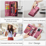 Solidenz Urban Wallet iPhone 15 Pro case - Red - Image 12