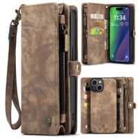 Solidenz Urban Wallet iPhone 15 Plus case – Brown