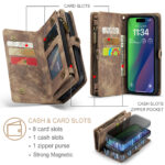 Solidenz Urban Wallet iPhone 15 hoesje - Bruin - Afbeelding 11