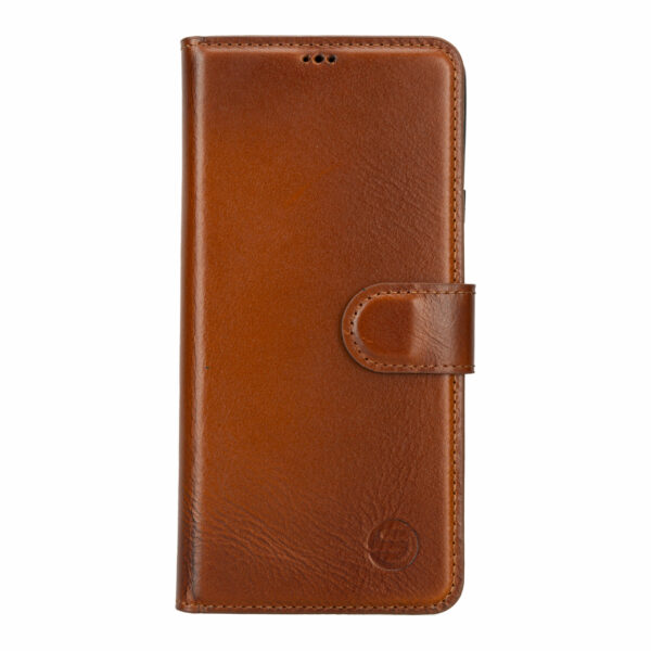Solidenz Moda Book Samsung A53 genuine leather case - Brown