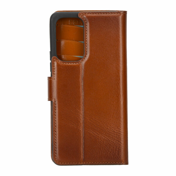 Solidenz Moda Book Samsung A53 genuine leather case - Brown - Image 2