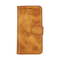 Solidenz Moda Book Samsung S23 echt leren hoesje – Lichtbruin