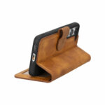 Solidenz Moda Book Samsung S23 echt leren hoesje - Lichtbruin - Afbeelding 4