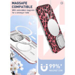 Cosmo iPhone 15 Pro Mag Case with Screen Protector - Pink Leopard - Image 4