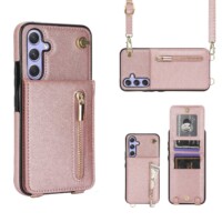 Solidenz Fashion Wallet with lanyard Samsung Galaxy A54 – Rose Gold