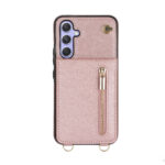 Solidenz Fashion Wallet hoesje met koord  Samsung Galaxy A15 - Roségoud - Afbeelding 2