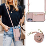 Solidenz Fashion Wallet hoesje met koord  Samsung Galaxy A15 - Roségoud - Afbeelding 7