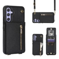Solidenz Fashion Wallet with lanyard Samsung Galaxy A14 – Black