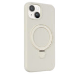 Magnetic silicone case iPhone 14 - Beige - Image 3