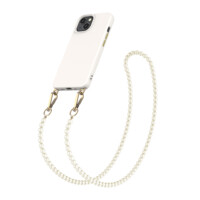 Solidenz Collection iPhone 15 Plus case with detachable cord – Cream Pearls