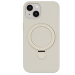 Magnetic silicone case iPhone 14 - Beige - Image 2