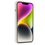 Magnetic silicone case iPhone 14 - Beige - Image 4