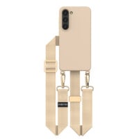 Solidenz Collection Samsung S23 hoesje met afneembare koord – Caramel
