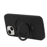 Magnetic silicone case iPhone 15 - Black - Image 5