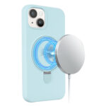 MagSafe silicone case iPhone 15 Plus - Blue - Image 7