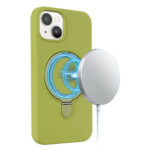 Magnetic silicone case iPhone 14 - Green - Image 7