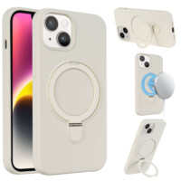 MagSafe silicone case iPhone 14 Plus – Beige