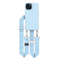 Solidenz Collection iPhone 15 Plus case with detachable lanyard – Blue