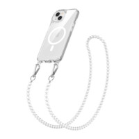 Solidenz Collection iPhone 15 Plus hoesje met afneembare koord – White Pearls