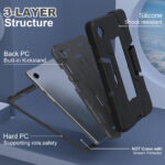 Shockproof Standcase Samsung Tab A9 Case - 8.7 inch - Black - Image 3