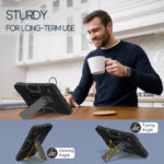Shockproof Standcase Samsung Tab A9 Case - 8.7 inch - Black - Image 4