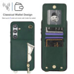 Solidenz Fashion Portemonnee hoesje met koord Samsung Galaxy S25 Plus - Groen - Afbeelding 4