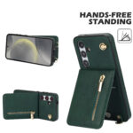 Solidenz Fashion Portemonnee hoesje met koord Samsung Galaxy S25 Plus - Groen - Afbeelding 5