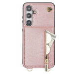 Solidenz Fashion Portemonnee hoesje met koord Samsung Galaxy S24 FE - Roségoud - Afbeelding 2