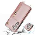Solidenz Fashion Portemonnee hoesje met koord Samsung Galaxy S24 FE - Roségoud - Afbeelding 3