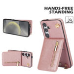 Solidenz Fashion Portemonnee hoesje met koord Samsung Galaxy S24 FE - Roségoud - Afbeelding 4