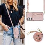 Solidenz Fashion Portemonnee hoesje met koord Samsung Galaxy S24 FE - Roségoud - Afbeelding 6