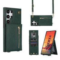 Solidenz Fashion Portemonnee hoesje met koord Samsung Galaxy S25 Ultra – Groen