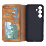 Solidenz Moda Book Samsung S24 Plus echt leren hoesje - Lichtbruin - Afbeelding 3