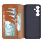 Solidenz Moda Book Samsung S24 echt leren hoesje - Bruin - Afbeelding 6