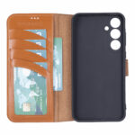 Solidenz Moda Book Samsung A55 genuine leather case - Brown - Image 2