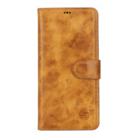 Solidenz Moda Book Samsung A55 genuine leather case – Light Brown