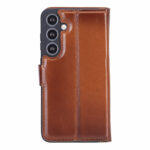 Solidenz Moda Book Samsung S24 echt leren hoesje - Bruin - Afbeelding 2