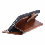 Solidenz Moda Book Samsung S24 echt leren hoesje - Bruin - Afbeelding 5