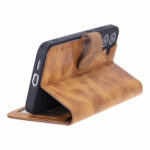 Solidenz Moda Book Samsung S24 Plus echt leren hoesje - Lichtbruin - Afbeelding 5