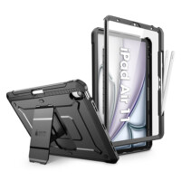 Supcase case with screen protector iPad Air 6 (M3 and M2) / Air 5 / Air 4 – 11 inches and 10.9 inches – Black