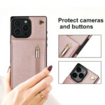 Solidenz Fashion Portemonnee hoesje met koord iPhone 16 Pro - Roségoud - Afbeelding 11